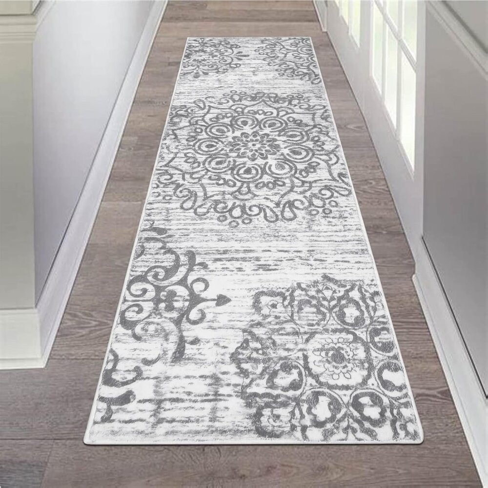 New Vintage 2x6 Washable Hallway Runner Rug, Non-Slip Boho Carpet for Home